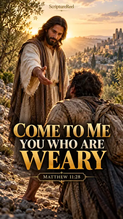 Matthew 11:28, Come to me you who are weary